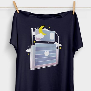 Floppy Disk T-Shirt | Vaporwave Aesthetic | Synthwave Clothing | Pastel Goth Fashion | Kawaii Shirt