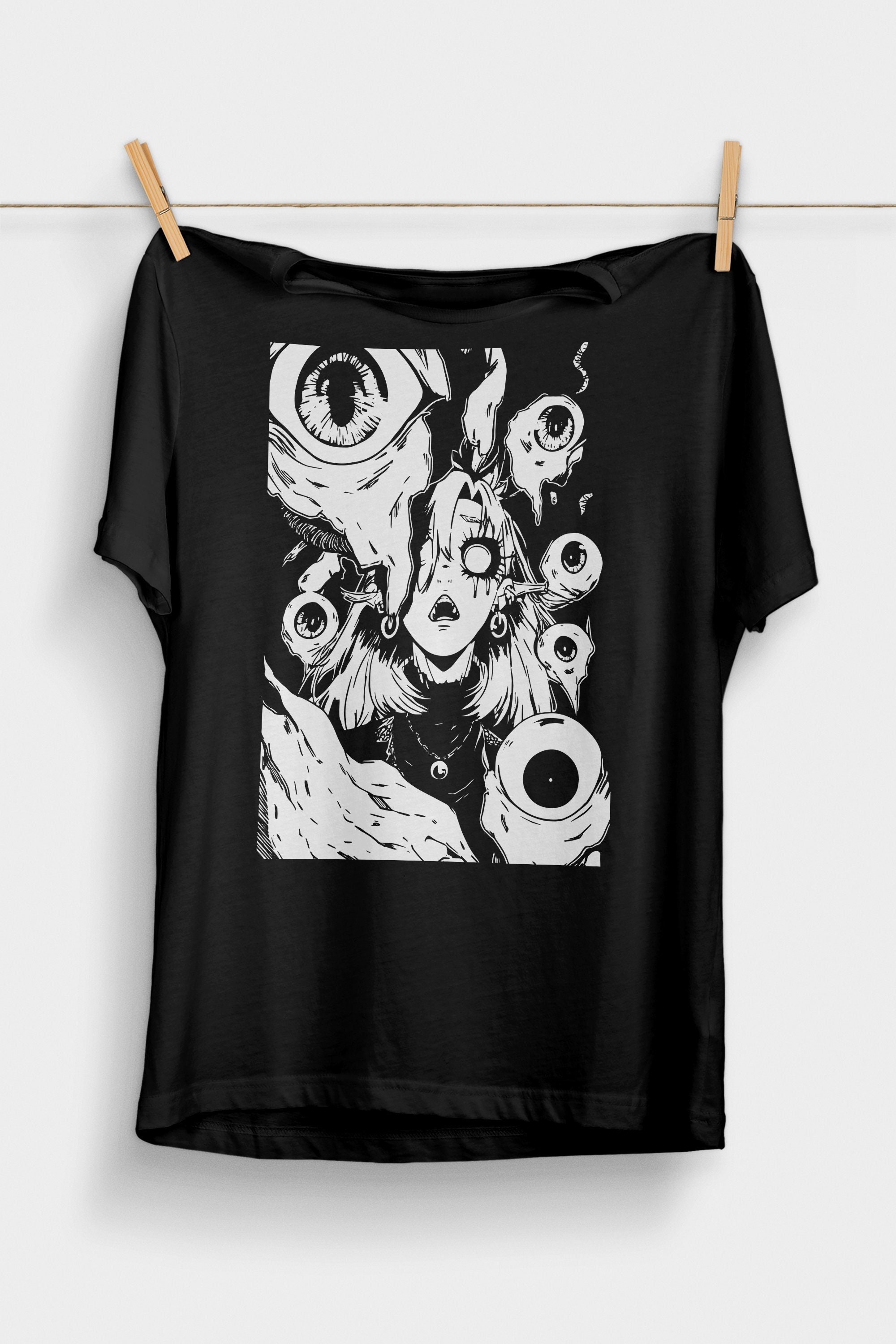  Weirdcore Aesthetic Dreamcore Oddcore Eye And Crescent Moons  T-Shirt : Clothing, Shoes & Jewelry