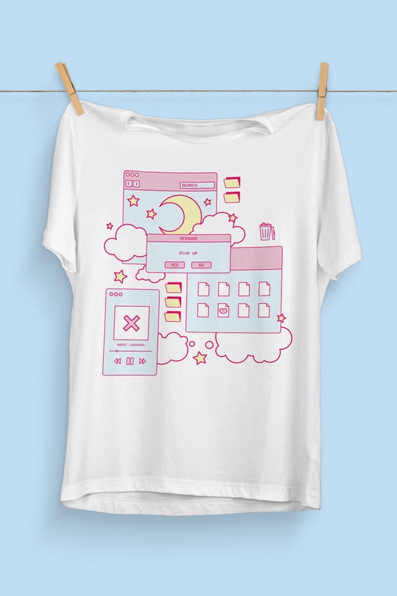 Camiseta Gatinho Kawaii Tumblr Harajuku Aesthetic Unissex