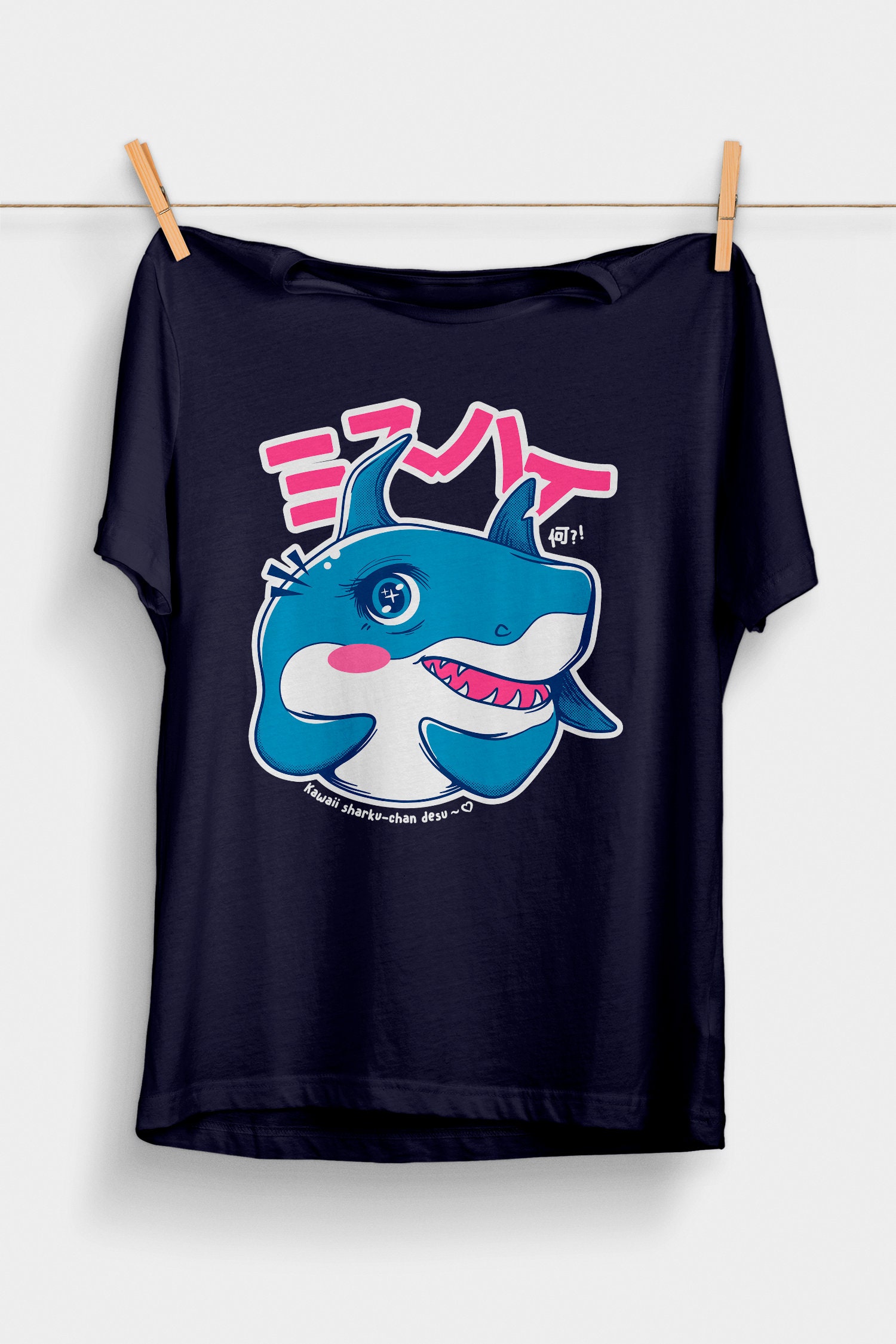 Kawaii Sharku Chan T-shirt Shark Week Otaku Waifu | Etsy