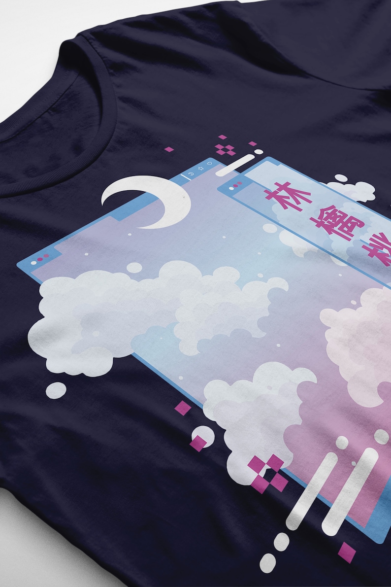 Vaporwave Aesthetic T-Shirt Pastel Goth Clothing Kawaii Tumblr Tshirt Japanese Fashion Japan Shirt Vapourwave Graphic Tee image 3