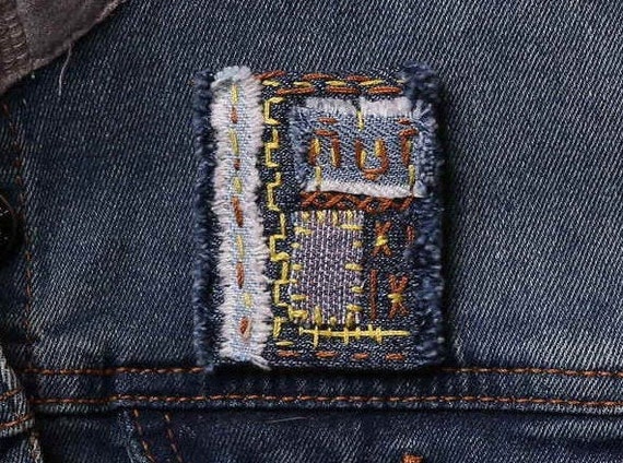 Boro Sashiko Brooch Pin Badge