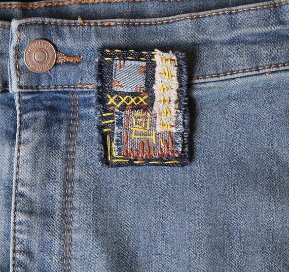 Boro Sashiko Brooch Pin Badge