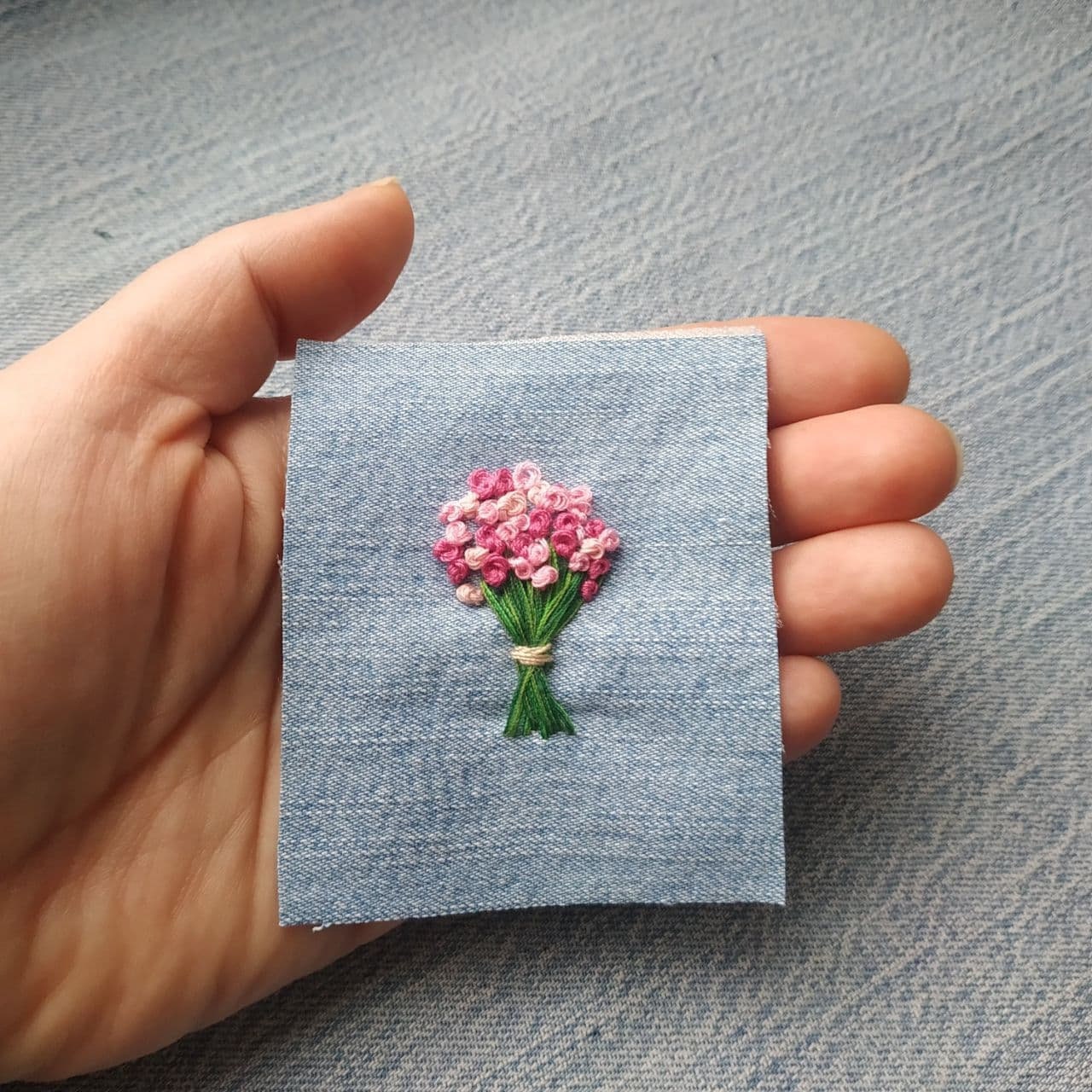 Flower Bouquet Embroidered Patches Denim Patch for Jacket Etsy