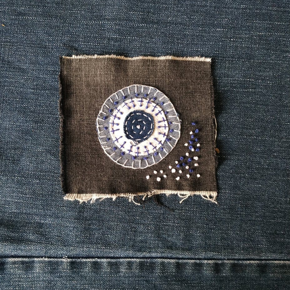 Hand embroidered denim patch Patches for jeans Etsy