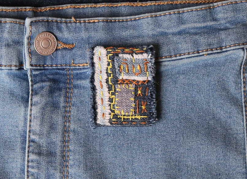 Boro Sashiko Brooch Pin Badge Japanese Slow Stitch Embroidery | Etsy