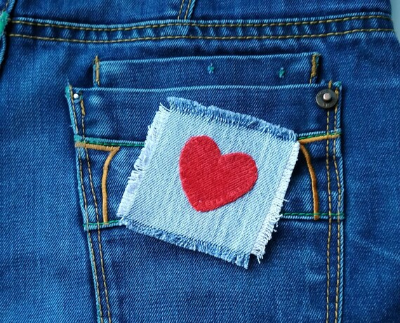 Iron On Denim Patches for Clothing Jeans 5 Colors 25 PCS, Denim Iron-on or  Sewing Jean Patches No-Sew Shades of Blue