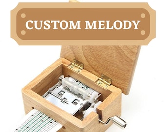 Wood Music Box HOSALA Personalizable Lord of The Rings Music Box Handmade Engraved Wooden