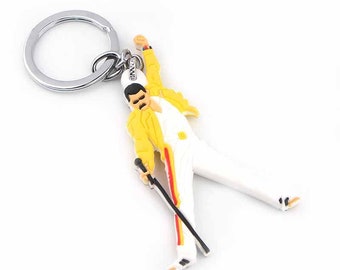 Freddie Mercury Keychain//Rock Music Legends Keychain//LGBTQ Keychain//Custom Keychain//Queen Keys Keychai n