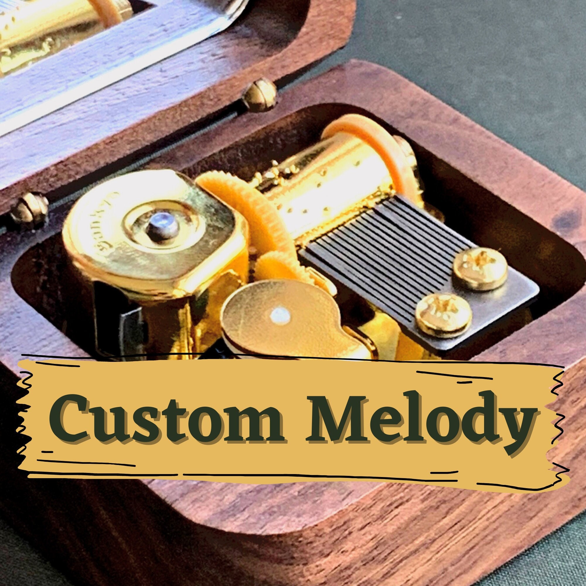 custom song music box movements/hand crank
