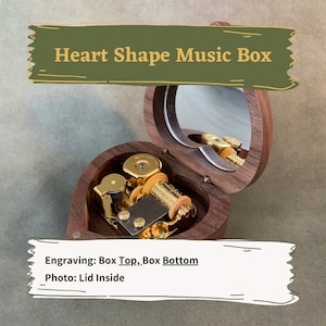 Custom made music box in a shape of heart - Donuma