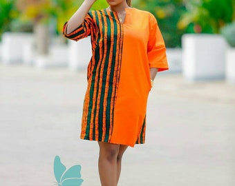 kitenge shirt dress