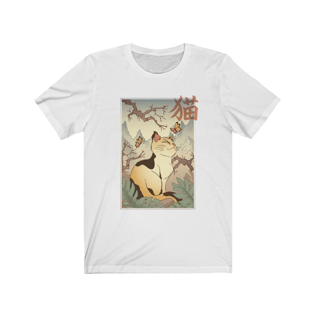 Japanese Cat Shirt Kawaii Cat shirt Funny Cat Shirt Cat Etsy