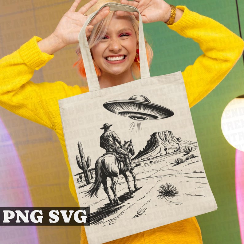 UFO Cowboy PNG SVG, Alien Svg, Ufo Svg, 90s Shirts Png, Weirdcore ...