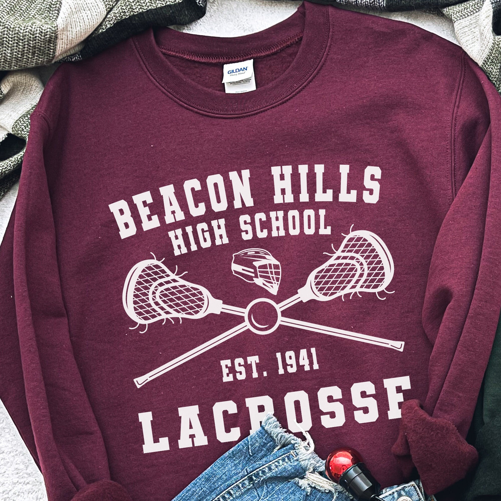 Beacon Hills Sweatshirt Beacon Hills High School Lacrosse 