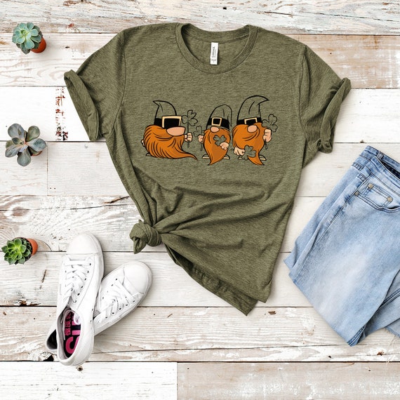 Gnomes St. Patricks Day Shirt, Patricks Day Shirt, Leprechaun Irish Gnomes, Gnomes Shirt, Gnomes Shirts for Women, Clover Shamrock Shirt