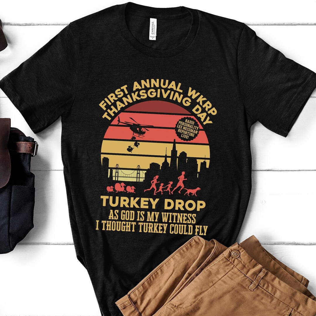 Thanksgiving WKRP Shirt, WKRP Turkey Drop Tshirt, Thanksgiving Shirt