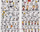 Japan Snoopy 4 size Sticker Sheet - 1 sheet Made in Japan