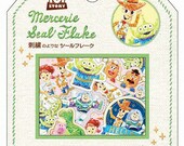Disney Toy Story or Monster Inc Golden Pressed Embroidery Like 40pcs Die Cut France Mercerie Seal Sticker pk - 1 pk Made in Japan