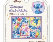 Disney Stitch Golden Pressed Embroidery Like 40pcs Die Cut France Mercerie Seal Sticker pk - 1 pk Made in Japan