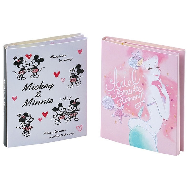 1 Memo Pad Japan Disney Mickey or ArielMermaid 4 Fold 180 sheets Sticky Memo