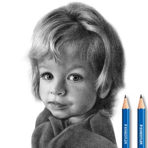 Portret dziecka - ręcznie wykonany rysunek na zamówienie.