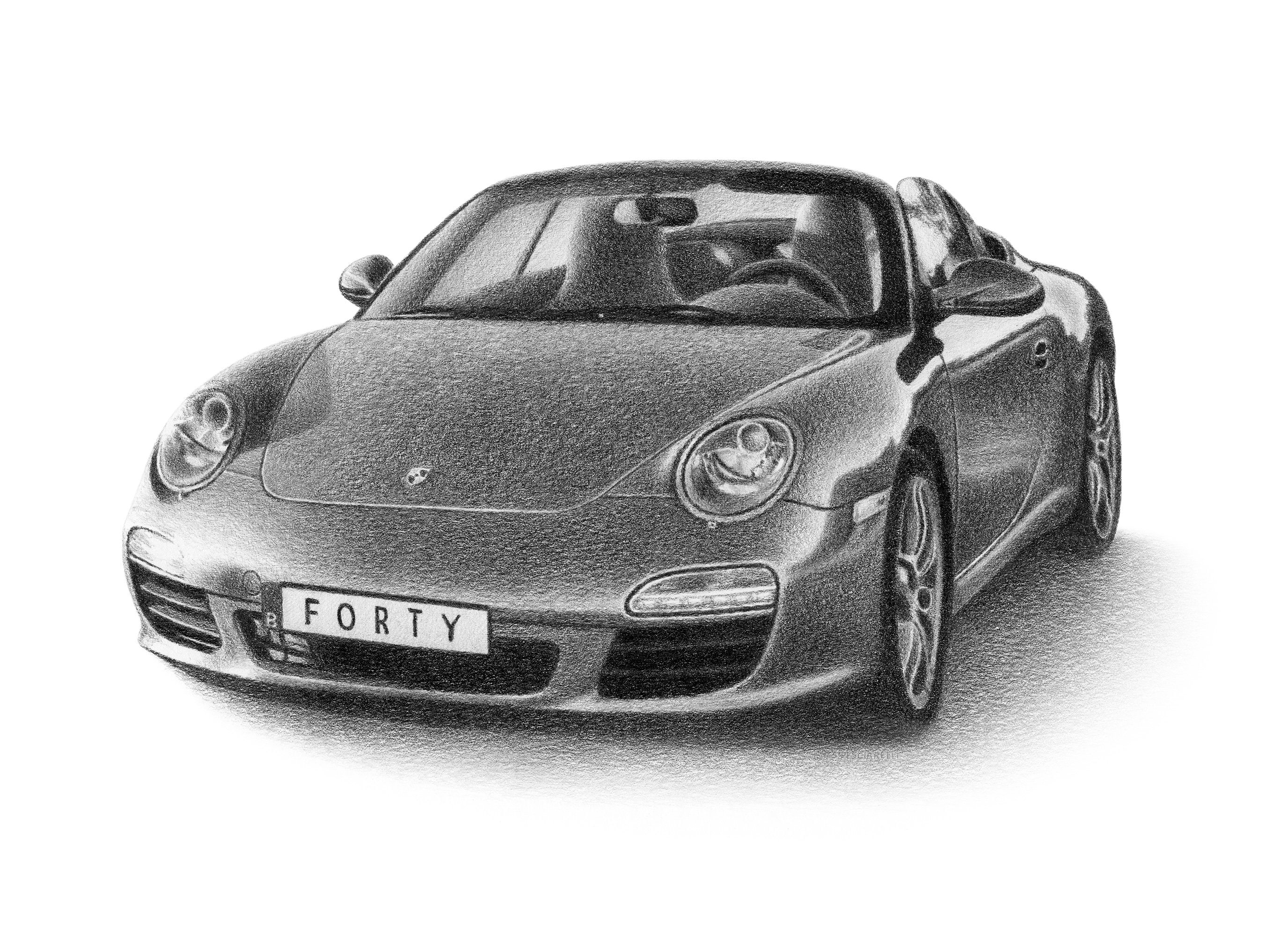 Porsche  Drawing Skill