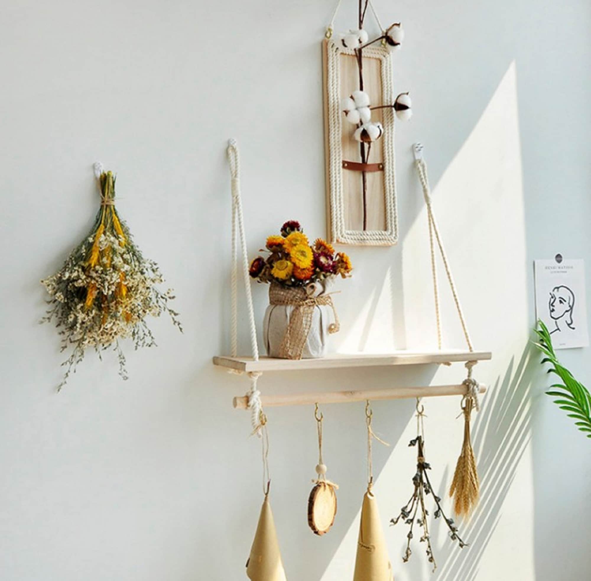 Wandregal Holz Regal mit Haken zum Aufhängen Haushalt | Etsy