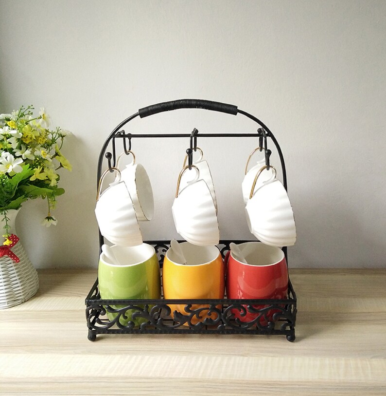 Mug Holder Coffee Mug Rack Coffee Cup Holder Stand Dishes Etsy