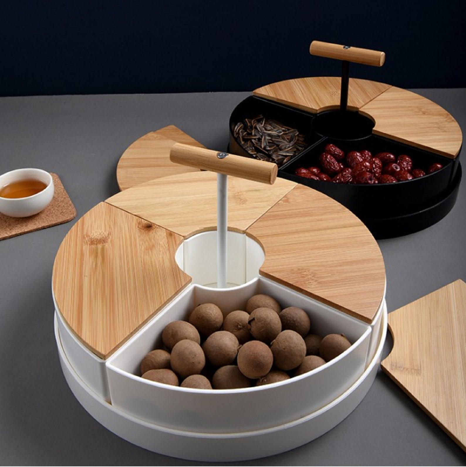 Dried Fruit Box Snack Storage Container Sectional Tray 4 Party Etsy