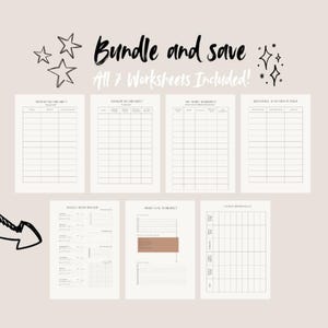 Bundel met 7 CGT-werkbladen: afdrukbare cognitieve gedragstherapie-oefeningen