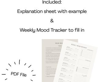 Mood Tracker Worksheet – Printable CBT Mental Health Workbook (PDF)