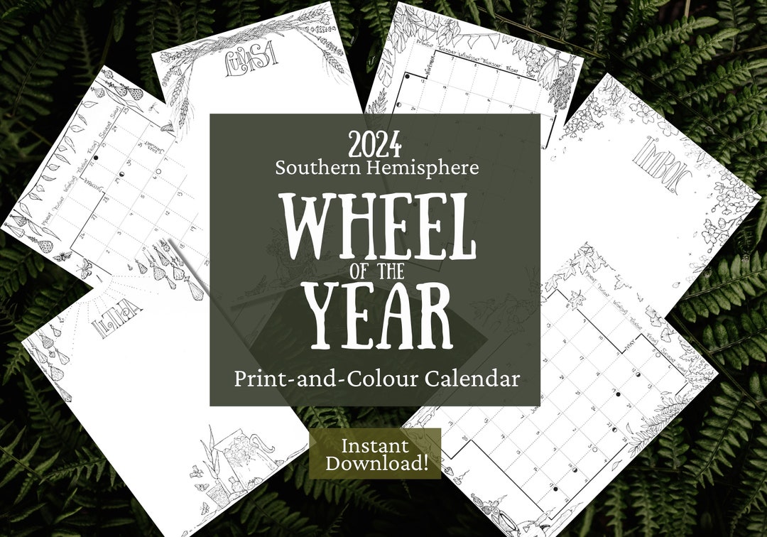 2025 Southern Hemisphere Wheel of the Year Calendar Etsy Australia