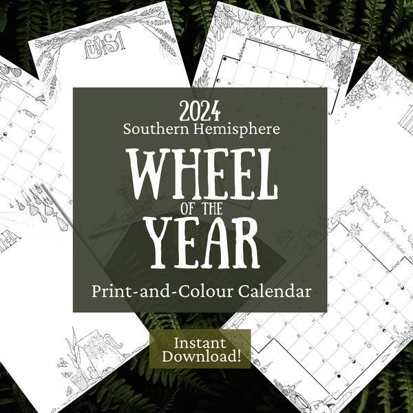 2024 Southern Hemisphere Wheel of the Year Calendar