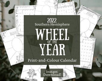 2022 Northern Hemisphere Wheel Of The Year Calendar Digital | Etsy
