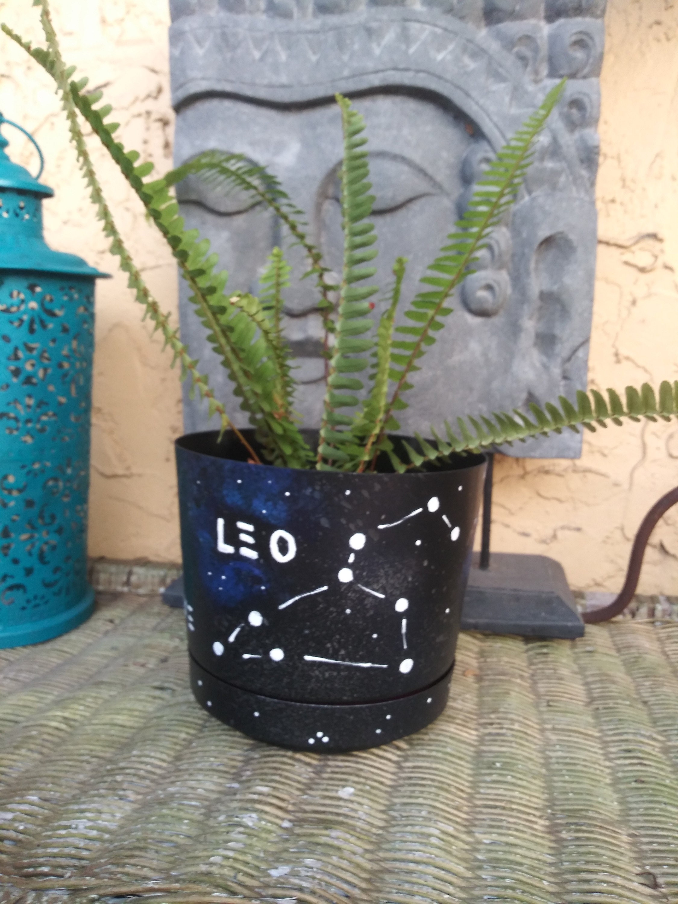 Gemini Zodiac Flower Pot Etsy