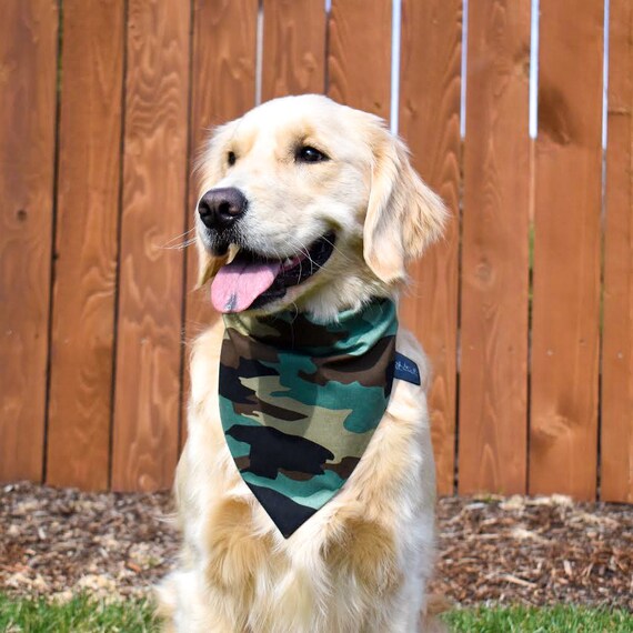 Camouflage Over the Collar Dog Bandana Camo Dog Bandana Camo