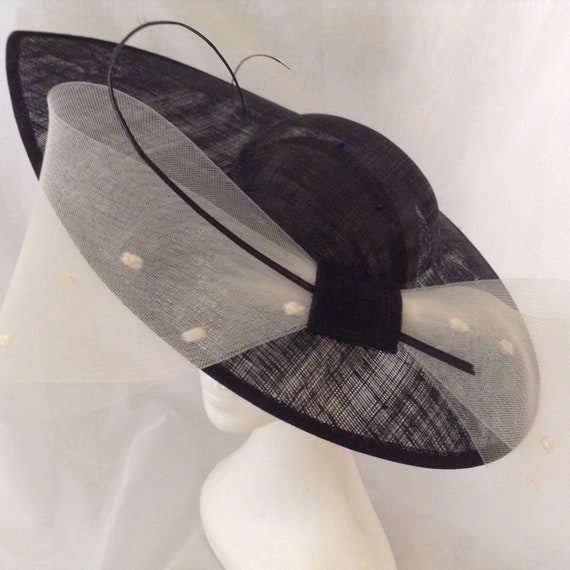 large black hat fascinator