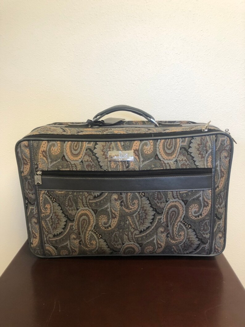 vintage floral suitcase