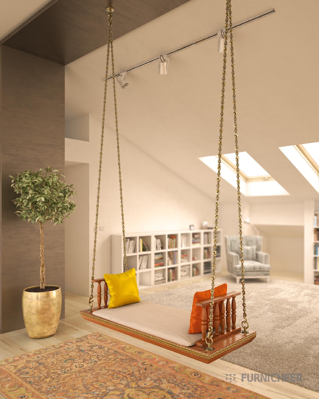 Interior Design Wooden Swing For Bedroom Jhula Living Room Swing