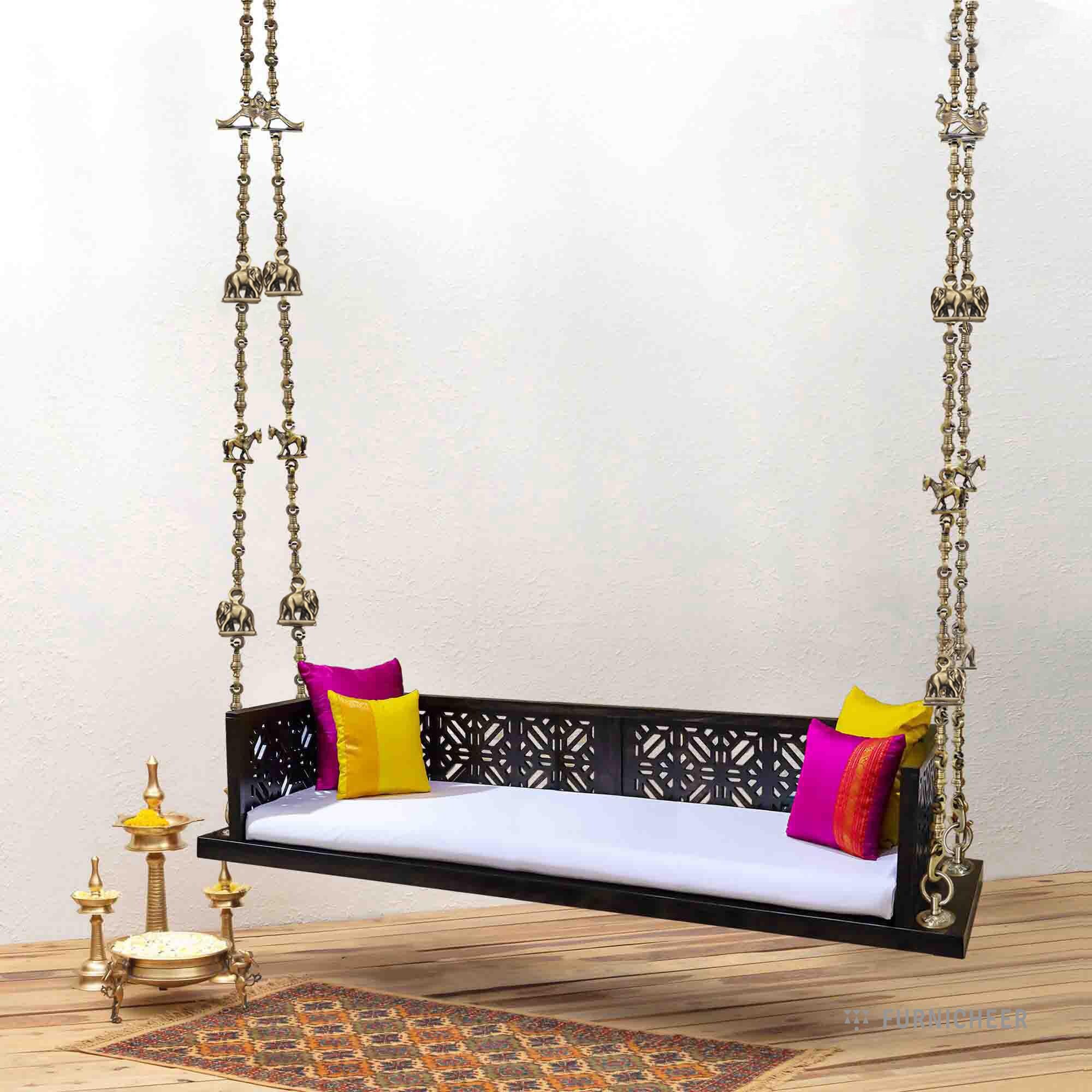 Amazon.com: Porch Swing Outdoor,Wood Bench Swing with