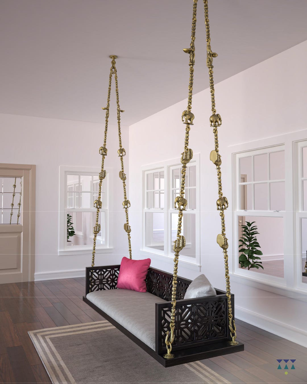 Living Room Swing Swing Chair For Home Indoor Wooden Jhoola Modern