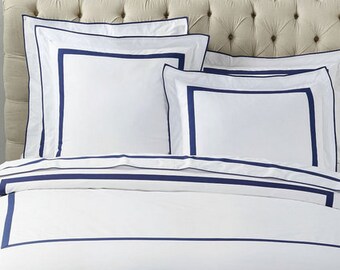 Border Frame Euro/Pillow Shams 400 Thread Count Cotton Sateen