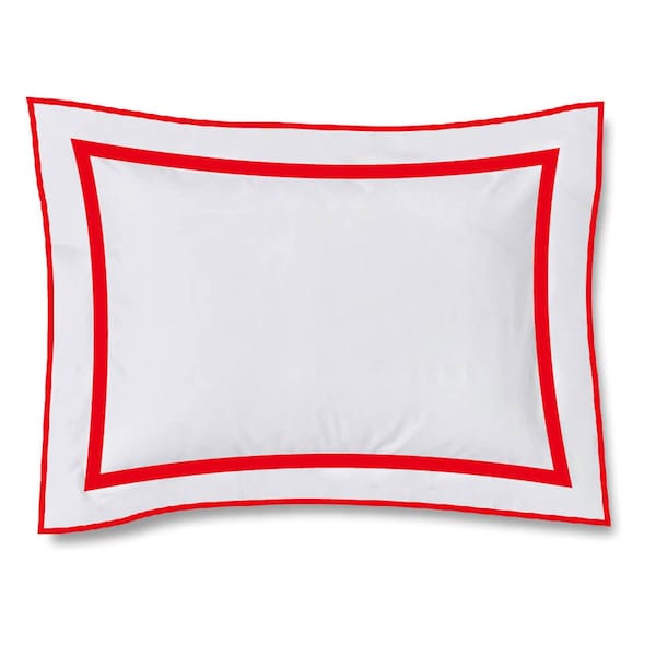Border Frame Pillow/Euro Sham 100% Cotton Sateen 400TC (Set of 2)