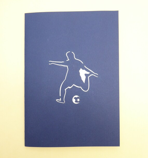 Carte Pop Up Football Etsy