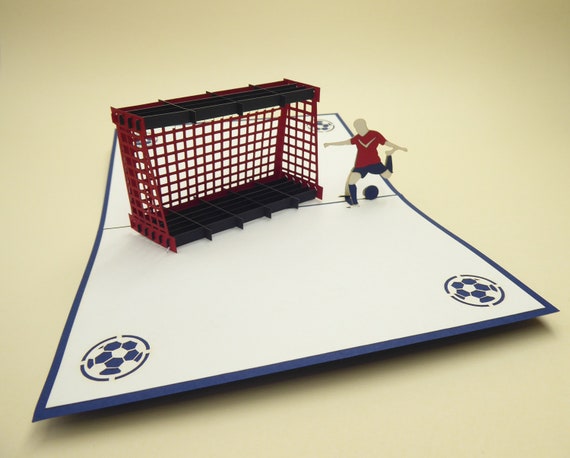 Carte Pop Up Football Etsy