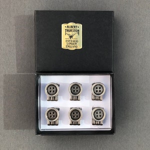Albert Thurston set of 6 clip on buttons for trousers if you  have Leather end Braces