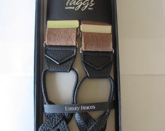Taggs Luxury Woolfelt Camel Leather End Braces