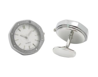 Mens "Swiss" Style Luxury watch cufflinks (Japanese Movement) by Taggs