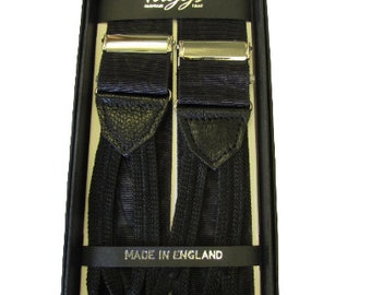 Black Moire Braid end Braces
